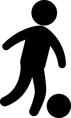Boy Silhouette Playing Soccer Laser Cut Svg File, Free Vectors File